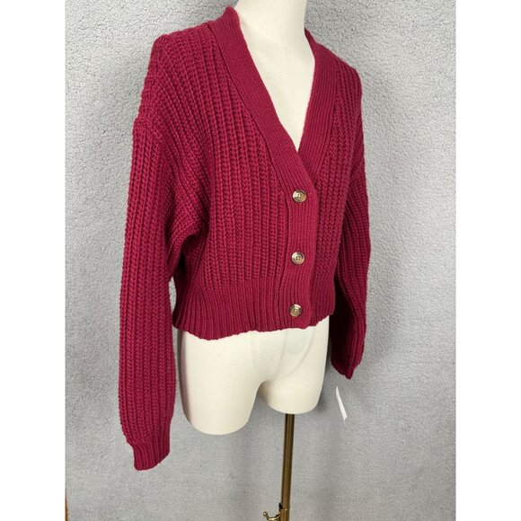 Roxy Women's Rumba Red Button-Up Cardigan Sweater Size Small New With Tag's. - Picture 3 of 8